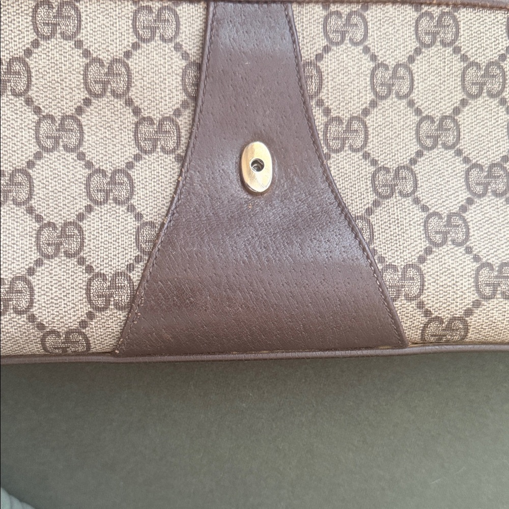💚♥️Gucci Envelope Crossbody Bag with Brown Leather and Green-Red Web Strap - Picture 7 of 16